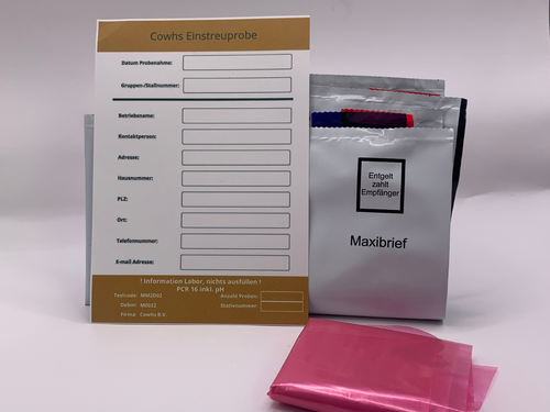 Mastitismonster kit met invulkaart en monsterbuisje
